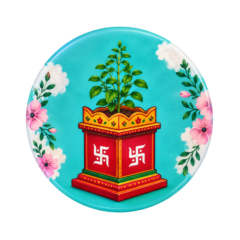 Tulsi Metal Fridge Magnet