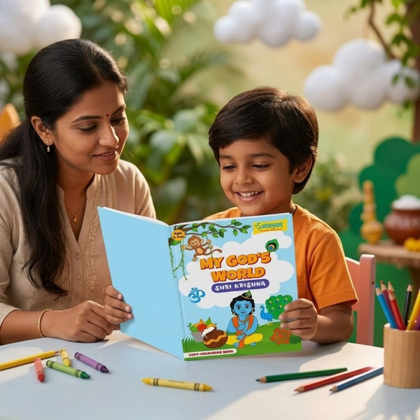 My God's World Shri Krishna Colouring Book (English)