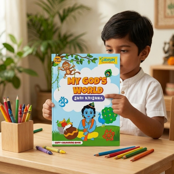 My God's World Shri Krishna Colouring Book (English)