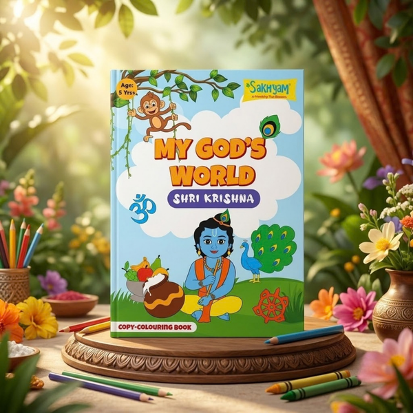 My God's World Shri Krishna Colouring Book (English)