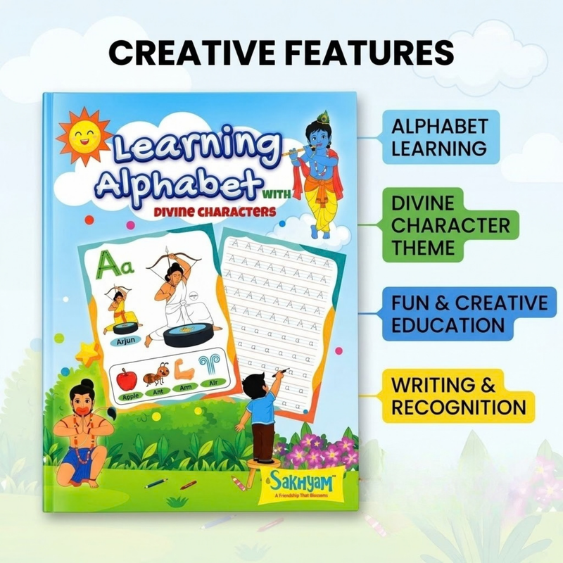 Learning Alphabet with Divine Characters Alphabet Learning Book (English)