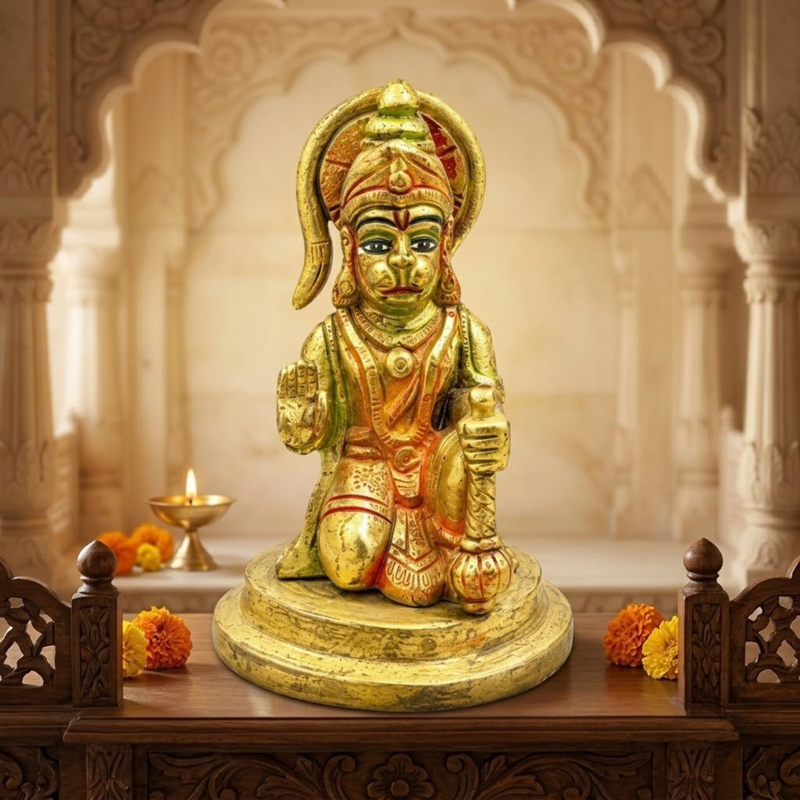 Hanuman Bhajan Idol Marble Dust 3.5 Inch