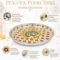 Handcrafted Meenakari Puja Thali