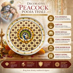 Handcrafted Meenakari Puja Thali