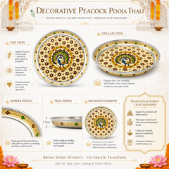 Handcrafted Meenakari Puja Thali