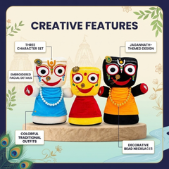 Jagannath Baladeva Subhadra Plush Toy Combo