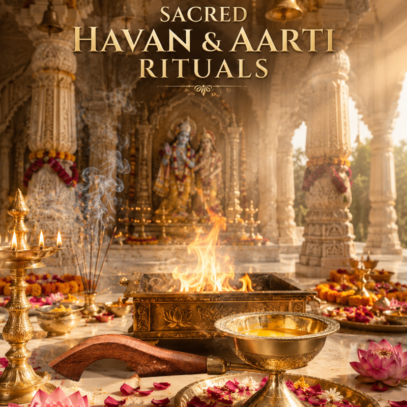 Brass Dhupia Aarti with Fancy Wooden Handle
