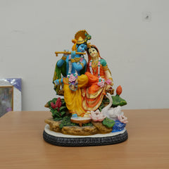 Seated Radha Krishna Polyresin Idol (Large)