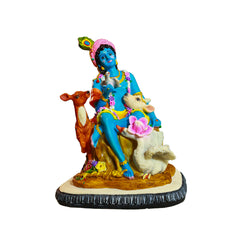 Flute Krishna with Birds & Animals Idol (Large)