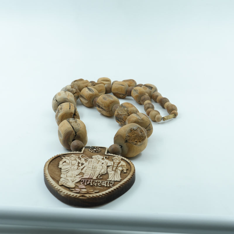 Tulsi Kanthi Mala with Ram Darbar Locket – 1 Round