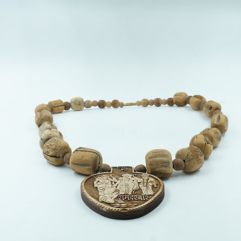 Tulsi Kanthi Mala with Ram Darbar Locket – 1 Round