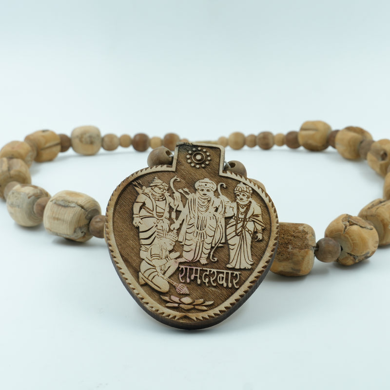 Tulsi Kanthi Mala with Ram Darbar Locket – 1 Round