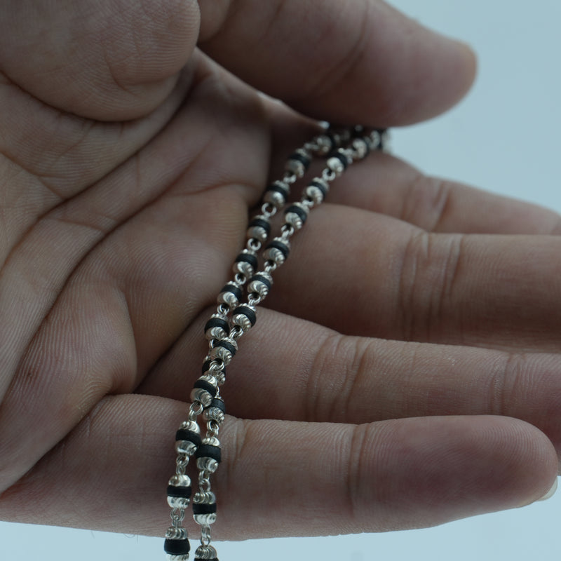 Silver Tulsi Kanthi Mala – Fine