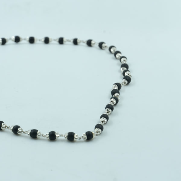 Silver Tulsi Kanthi Mala – Medium
