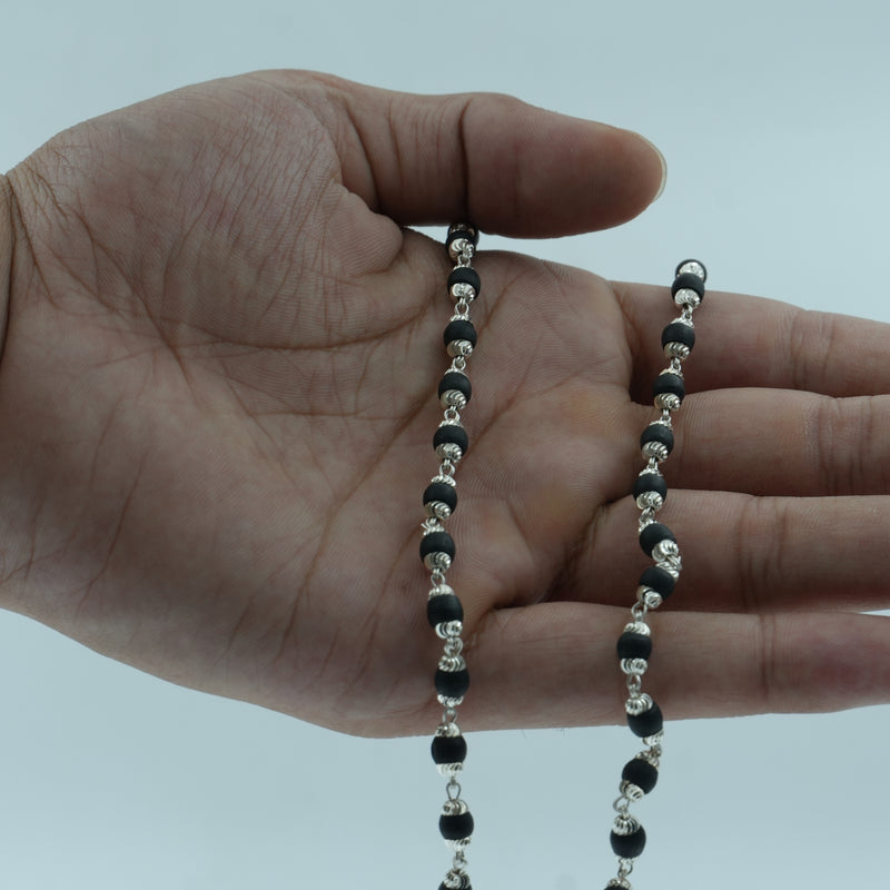 Silver Tulsi Kanthi Mala – Medium