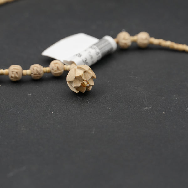 Tulsi Kanthi Mala with Lotus Locket