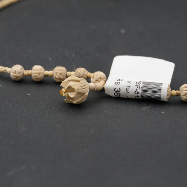 Tulsi Kanthi Mala with Lotus Locket