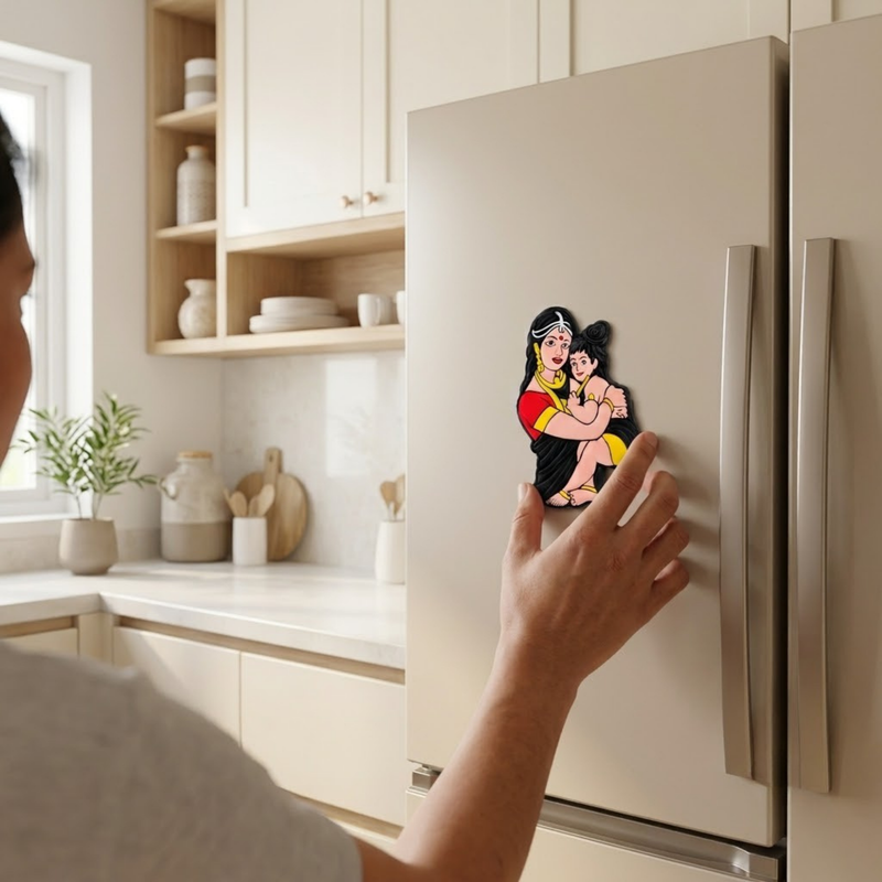 Yashoda Damodar Rubber Fridge Magnet