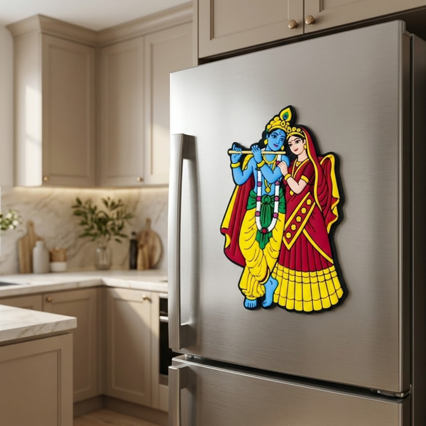 Radha Krishna Medium Rubber Fridge Magnet