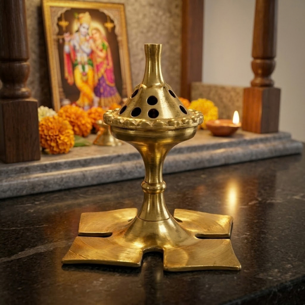 Brass Swastik Agarbatti Stand