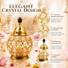 Brass Crystal Akhand Diya