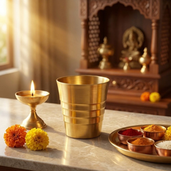 Brass Puja Glass Small