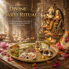 OM Brass Puja Thali Set