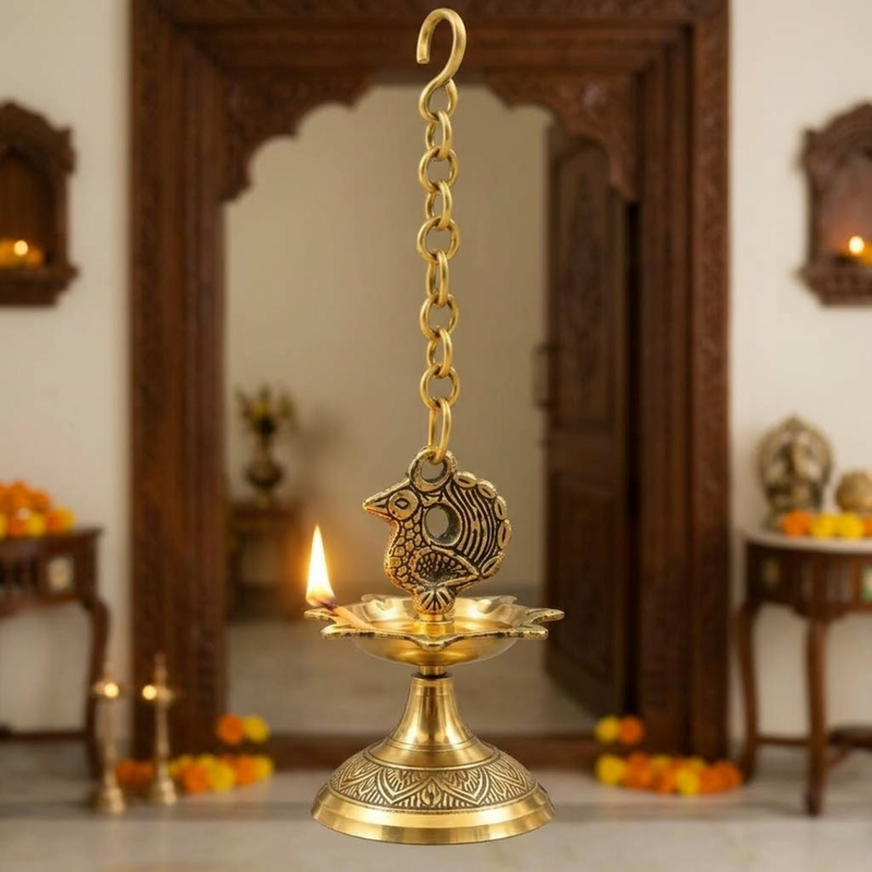 Brass Hanging Diya