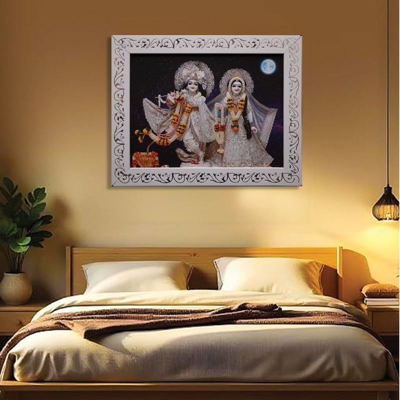 LED (HD) Radha Vrindavan Chandra Portrait Chand A4 Size