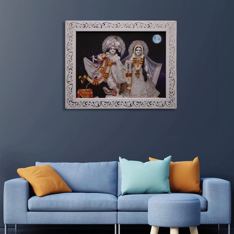 LED (HD) Radha Vrindavan Chandra Portrait Chand A4 Size