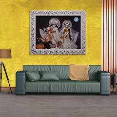LED (HD) Radha Vrindavan Chandra Portrait Chand A4 Size