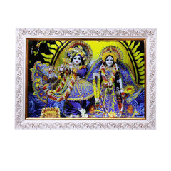 LED (HD) Radha Vrindavan Chandra Portrait Yellow BackGround A3 Size