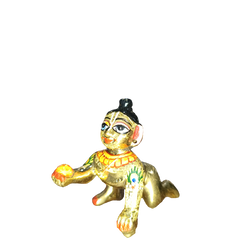 Solid Pure Brass Laddu Gopal Idol Size No 0