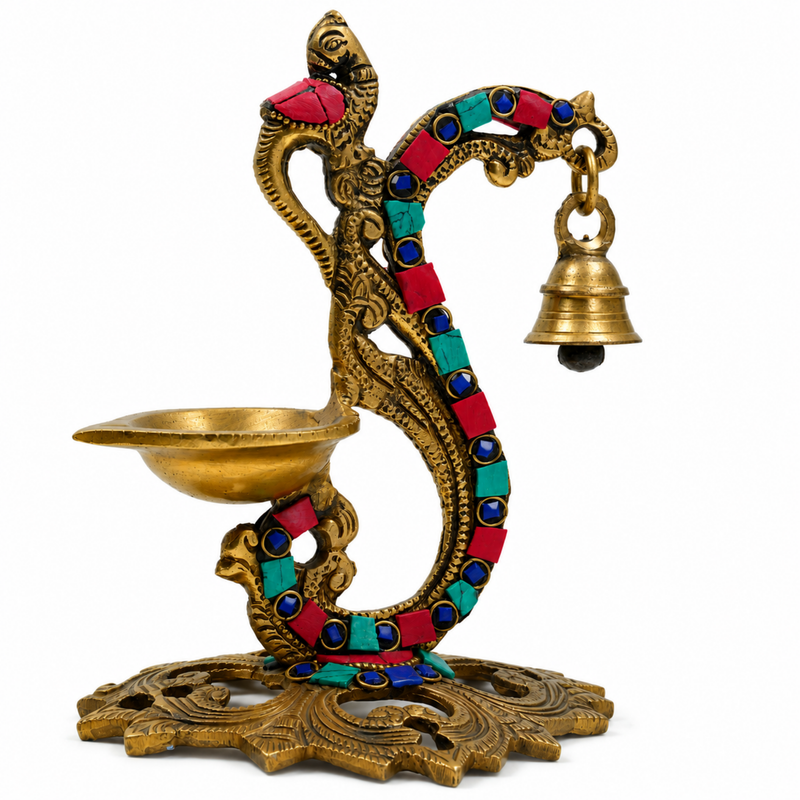 Brass Parrot Diya