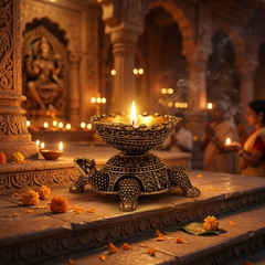Brass Tortoise Diya