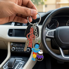 Jai Shri Krishna Metal Keychain