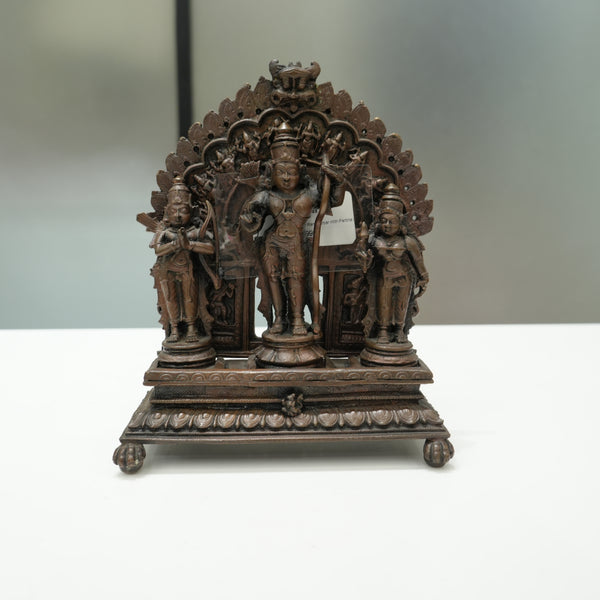 Copper Ram Darbar with Prabhamandap Idol (5 Inch)