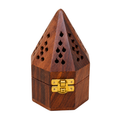 Wooden Round Shape Dhoop Cone Stand Box