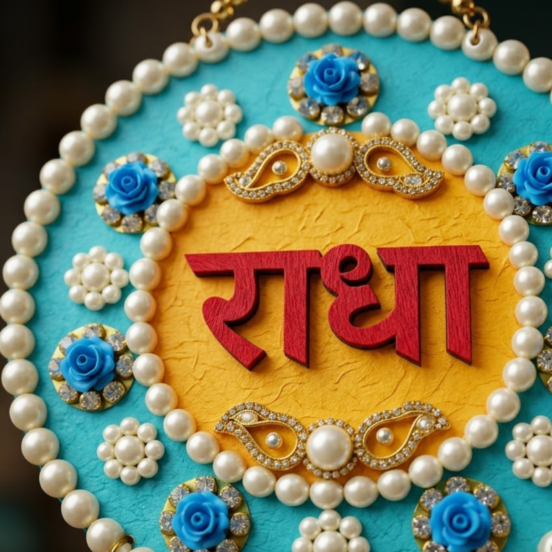 Radha Textured Round Wall Hanging (10 in)