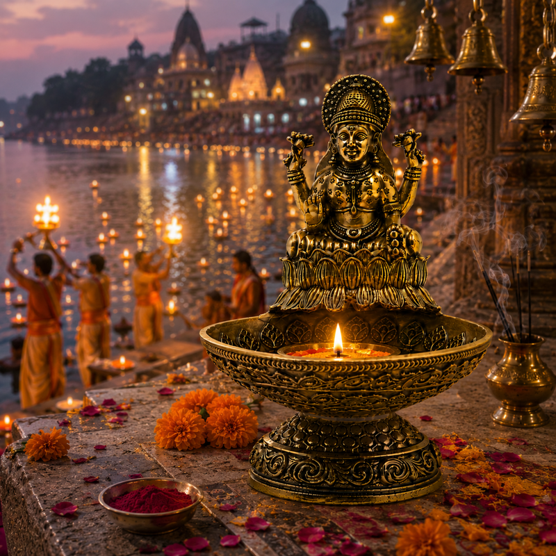 Brass Lakshmi Diya