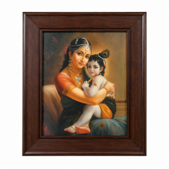 Radha Krishna Jhula Leela Glow Frame (5 x 6 Inches)