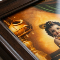 Radha Krishna Jhula Leela Glow Frame (5 x 6 Inches)