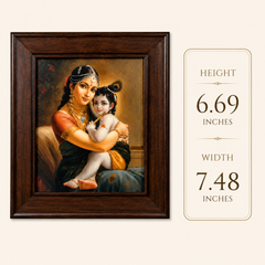 Radha Krishna Jhula Leela Glow Frame (5 x 6 Inches)