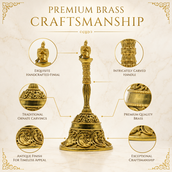 Brass Garud Puja Bell 5 Inch