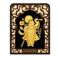 Shrinath Ji Gold Plated Photo Frame (7 × 9 in)