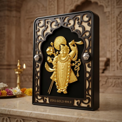 Shrinath Ji Gold Plated Photo Frame (7 × 9 in)