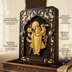 Shrinath Ji Gold Plated Photo Frame (7 × 9 in)