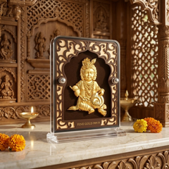 Bal Gopal Gold Plated Photo Frame (7 × 9 in)