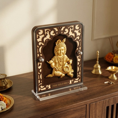 Bal Gopal Gold Plated Photo Frame (7 × 9 in)
