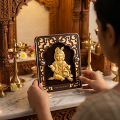 Bal Gopal Gold Plated Photo Frame (7 × 9 in)